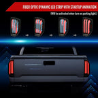 2014-2021 Toyota Tundra Facelift Style Full LED Tail Lights with Sequential Turn Signal (Matte Black Housing/Smoked Lens)