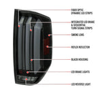 2014-2021 Toyota Tundra Facelift Style Full LED Tail Lights with Sequential Turn Signal (Matte Black Housing/Smoked Lens)