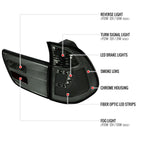 2000-2006 BMW E53 X5 LED Tail Lights (Chrome Housing/Smoked Lens)