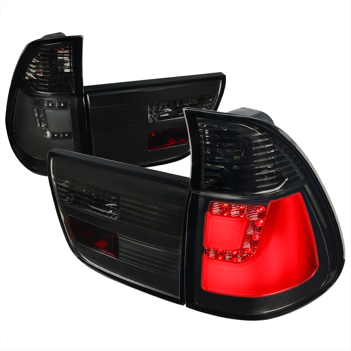 2000-2006 BMW E53 X5 LED Tail Lights (Chrome Housing/Smoked Lens)