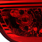 2000-2006 BMW E53 X5 LED Tail Lights - OZ (Chrome Housing/Red Smoked Lens)