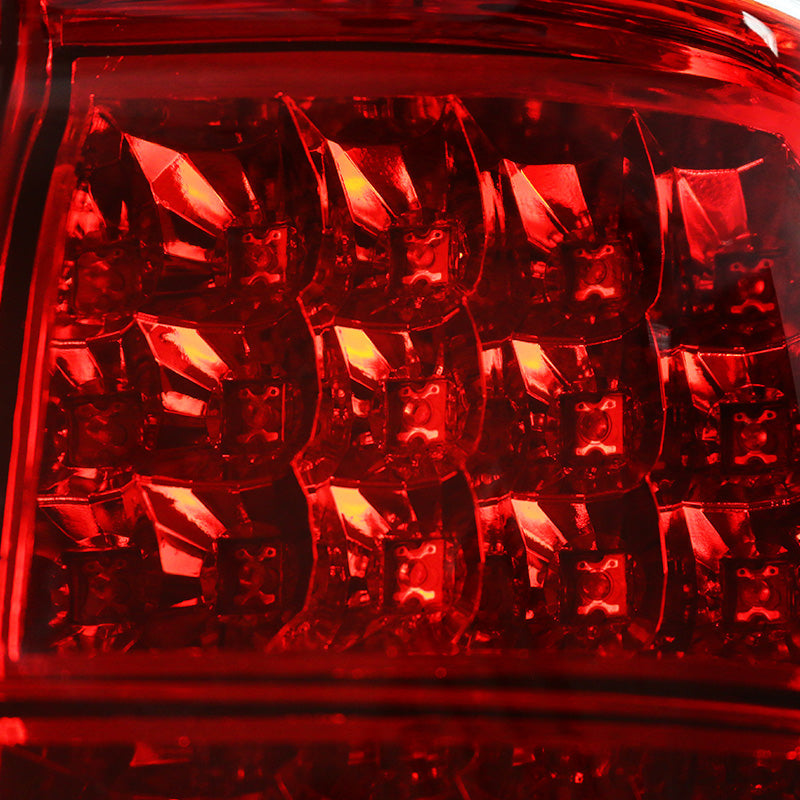 2000-2006 BMW E53 X5 LED Tail Lights - OZ (Chrome Housing/Red Clear Lens)