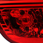 2000-2006 BMW E53 X5 LED Tail Lights - OZ (Chrome Housing/Red Clear Lens)