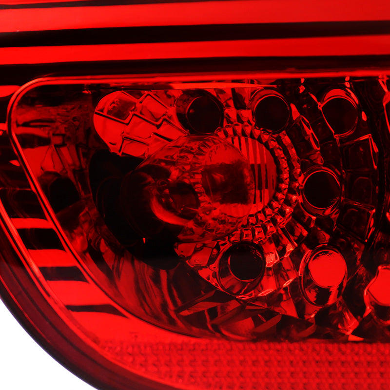 2000-2006 BMW E53 X5 LED Tail Lights - OZ (Chrome Housing/Red Clear Lens)