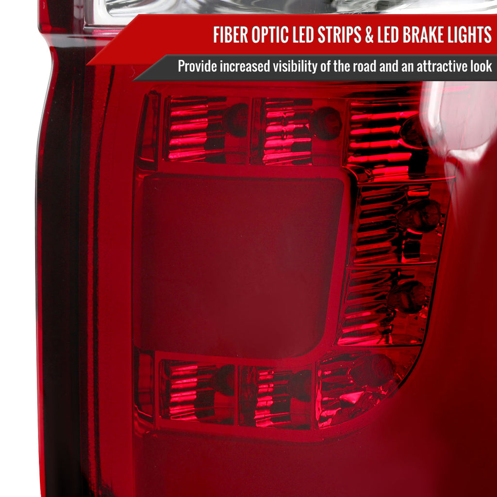 2000-2006 BMW E53 X5 LED Tail Lights (Chrome Housing/Red Lens)