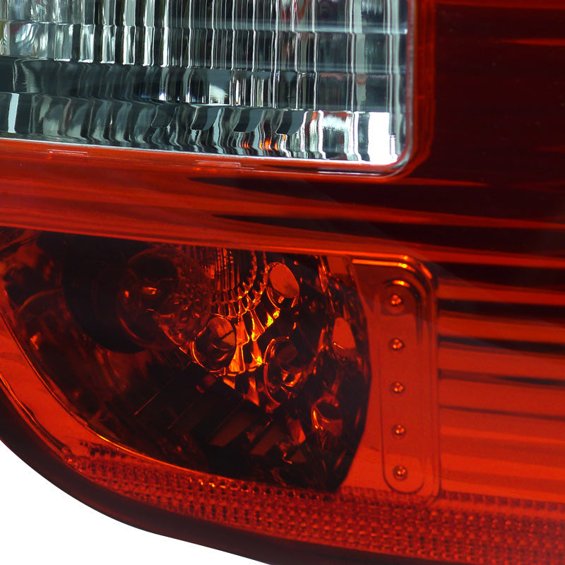 2000-2006 BMW E53 X5 Tail Lights (Chrome Housing/Red Clear Lens)