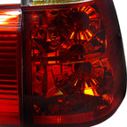 2000-2006 BMW E53 X5 Tail Lights (Chrome Housing/Red Clear Lens)