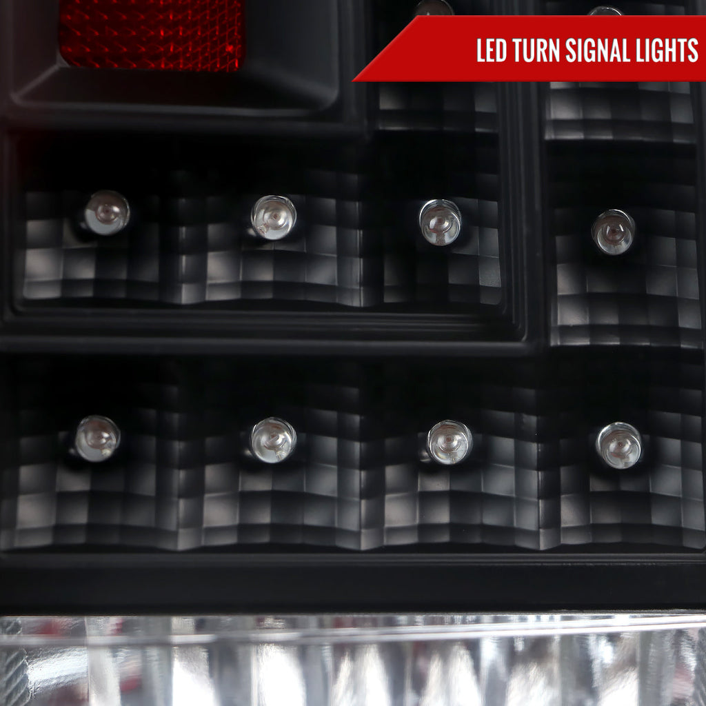 2015-2020 GMC Yukon/Yukon XL Denali SLE/SLT LED Tail Lights (Black Housing/Clear Lens w/ Red Bar)