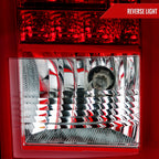 2015-2020 GMC Yukon/Yukon XL Denali SLE/SLT LED Tail Lights (Chrome Housing/Red Clear Lens)