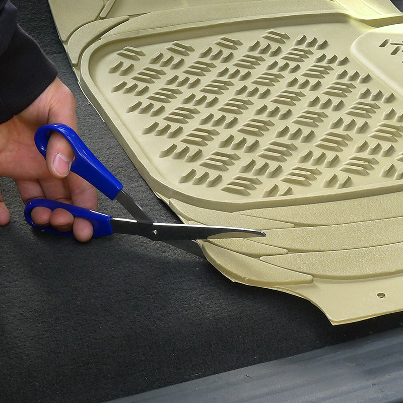 Universal PVC Rubber Floor Mats - 3PC (Beige)