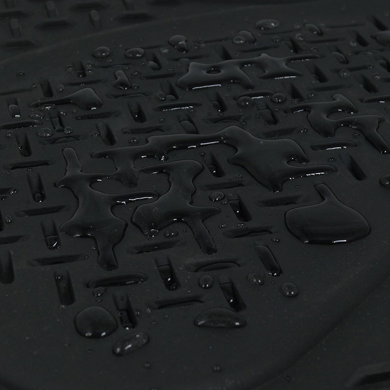 Universal PVC Rubber Floor Mats - 3PC (Black)