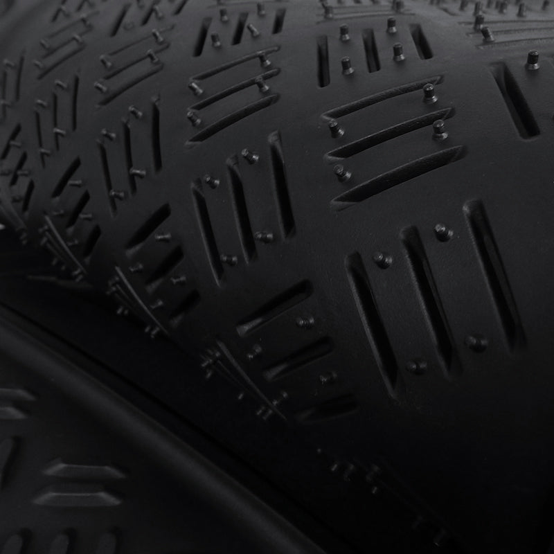 Universal PVC Rubber Non-Slip Floor Mats - 4PC (Black)