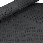 Universal PVC Rubber Non-Slip Floor Mats - 4PC (Gray)