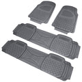 Universal PVC Rubber Non-Slip Floor Mats - 4PC (Gray)