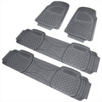 Universal PVC Rubber Non-Slip Floor Mats - 4PC (Gray)