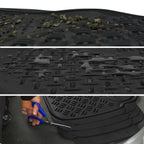 Universal PVC Rubber Floor Mats - 5PC (Black)