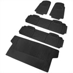 Universal PVC Rubber Floor Mats - 5PC (Black)