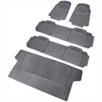 Universal PVC Rubber Floor Mats - 5PC (Gray)