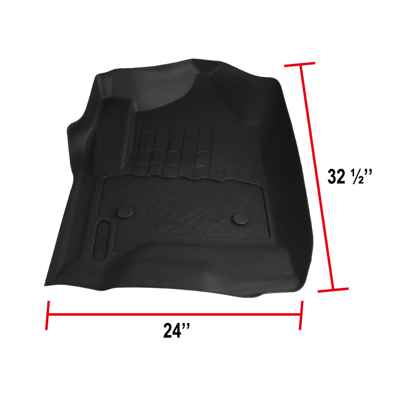 2007-2013 Chevrolet Silverado/Tahoe/Suburban/Avalanche GMC Sierra/Yukon All Weather Heavy Duty PVC Rubber Front Floor Mats - 2PC