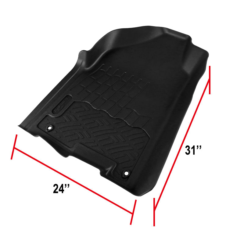 2009-2018 Dodge RAM Quad Cab All Weather Heavy Duty Rubber Front Floor Mats - 2 PC