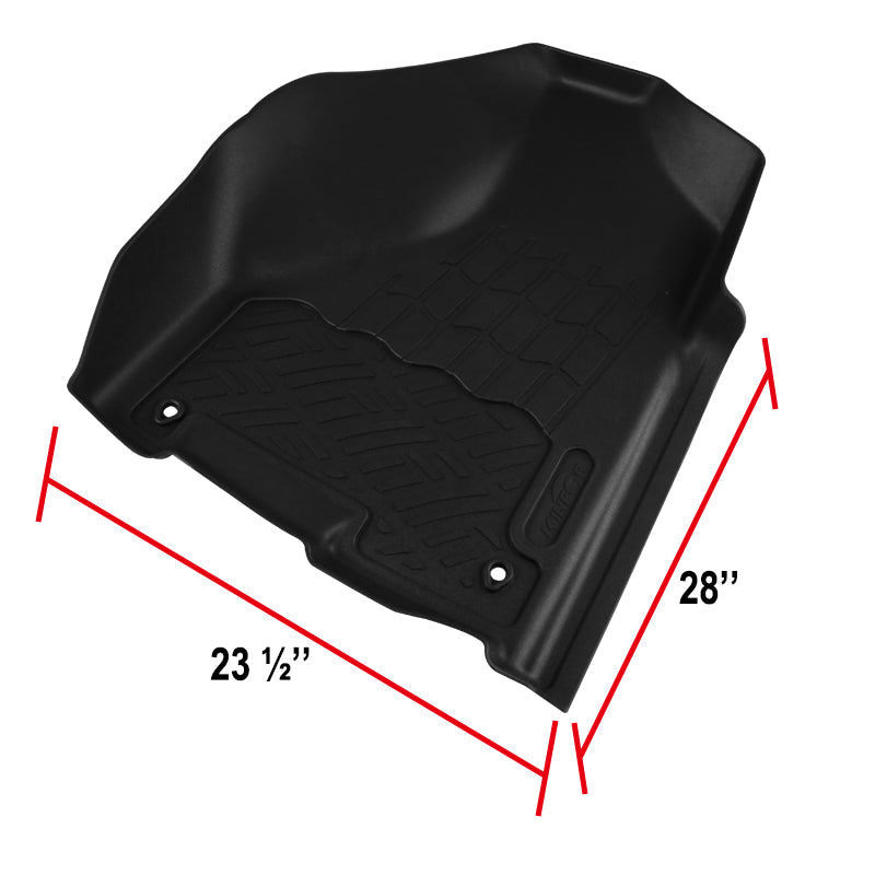 2009-2018 Dodge RAM Quad Cab All Weather Heavy Duty Rubber Front Floor Mats - 2 PC