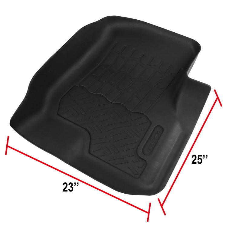 2009-2014 Ford F-150 Super Crew Cab All Weather Heavy Duty Rubber Front Floor Mats - 2PC