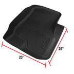 2009-2014 Ford F-150 Super Crew Cab All Weather Heavy Duty Rubber Front Floor Mats - 2PC