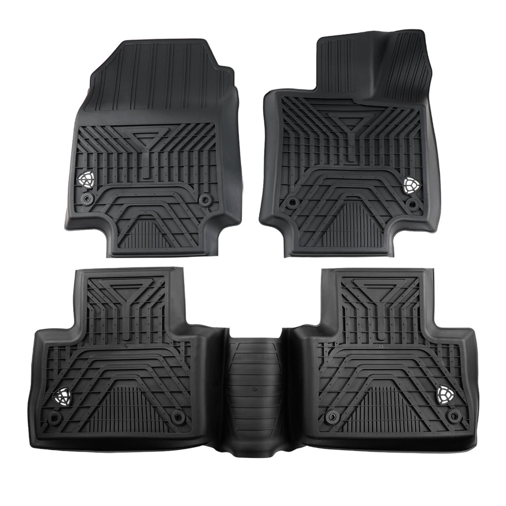 2019-2022 Toyota RAV4 3PC All Weather Black TPE Floor Mats