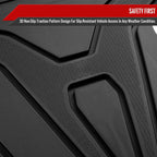 2014-2020 Nissan Rogue All Weather TPE 3 PC Black Floor Mats
