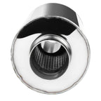 Universal 2.5" Inlet/4" Outlet Stainless Steel Muffler w/ Fireball Style Tip