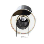 Universal 2.5" Inlet/4" Outlet Stainless Steel Muffler w/ Fireball Style Burnt Tip