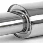 Universal 2.5" Inlet Stainless Steel Exhaust Muffler w/ Oval Tip