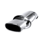 Universal 2.5" Inlet Stainless Steel Exhaust Muffler w/ Oval Tip