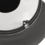 Universal 3" Inlet/4" Outlet Stainless Steel Spiral Flow Exhaust Muffler w/ Burnt Tip