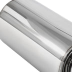 Universal 2.5" Inlet/4" Outlet Stainless Steel Spiral Flow Exhaust Muffler w/ Burnt Tip