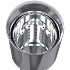 Universal 2.5" Inlet/3.5" Oulet Chrome Stainless Steel Exhaust Muffler Tip