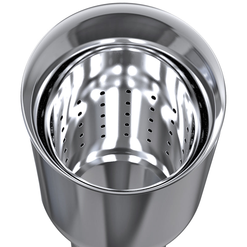 Universal 2.5" Inlet/3.5" Oulet Chrome Stainless Steel Exhaust Muffler Tip