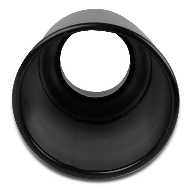 Universal 4" Inlet/6" Outlet Black Stainless Steel Bolt-On Angled Exhaust Tip