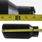 Universal 4" Inlet/6" Outlet Black Stainless Steel Bolt-On Angled Exhaust Tip