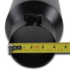Universal 4" Inlet/6" Outlet Black Stainless Steel Bolt-On Angled Exhaust Tip