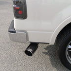 Universal 4" Inlet/6" Outlet Chrome Stainless Steel Bolt-On Angled Exhaust Tip