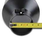 Universal 4" Inlet/8" Outlet Black Stainless Steel Bolt-On Angled Exhaust Tip