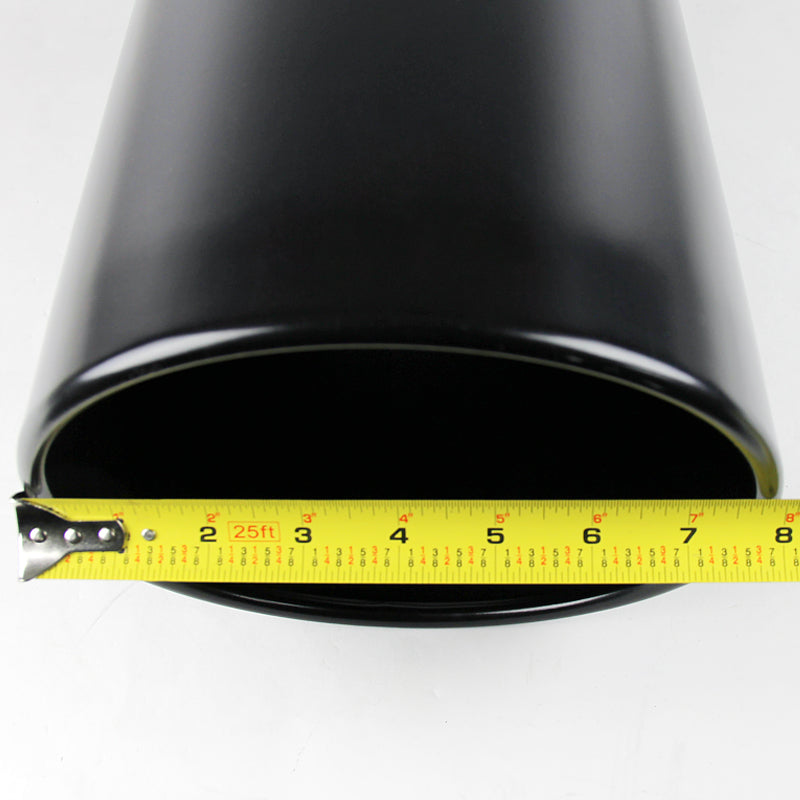 Universal 5" Inlet/8" Outlet Black Stainless Steel Bolt-On Angled Exhaust Tip