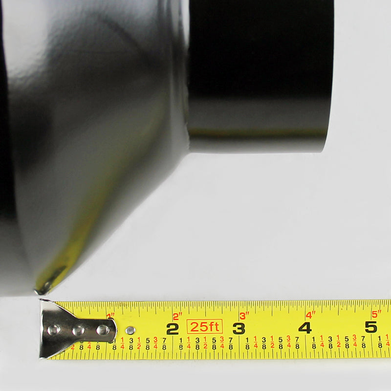 Universal 5" Inlet/8" Outlet Black Stainless Steel Bolt-On Angled Exhaust Tip
