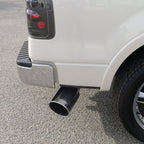 Universal 5" Inlet/8" Outlet Chrome Stainless Steel Bolt-On Angled Exhaust Tip