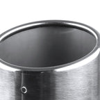 Universal 2.5" Inlet/4.125" Outlet Chrome Stainless Steel Angled Exhaust Tips - 2PC