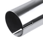 Universal 2.5" Inlet/4.125" Outlet Chrome Stainless Steel Angled Burnt Blue Exhaust Tips - 2PC