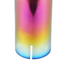 Universal 2.5" Inlet/4.125" Outlet Rainbow Stainless Steel Angled Burnt Purple Exhaust Tips - 2PC