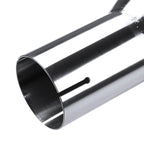Universal 2.5" Inlet/3.875" Outlet Chrome Stainless Steel Angled Burnt Blue Exhaust Tips - 2PC