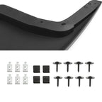 2015-2018 Ford F-150 Black ABS Front & Rear Mud Flap Splash Guards (Models without OEM Wheel Lip Moldings)